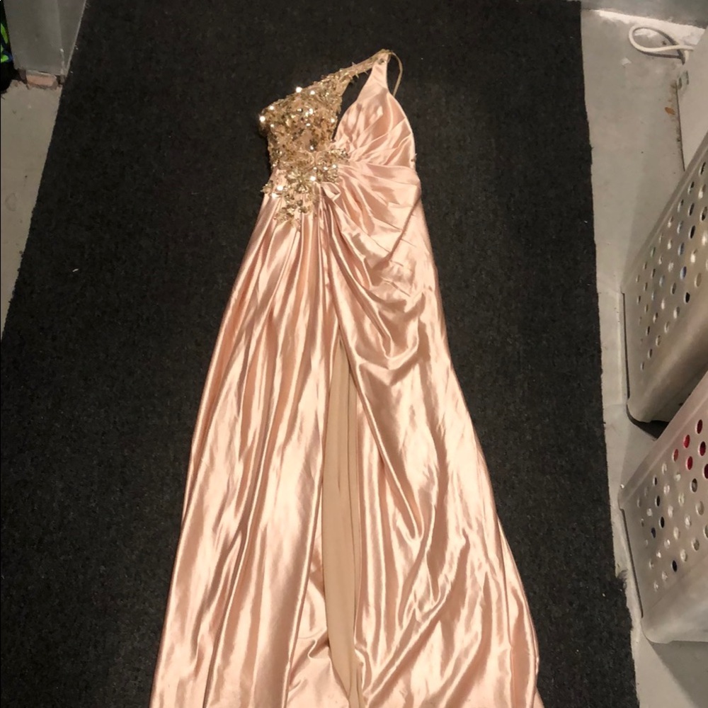 Elegant Gold Prom Dress